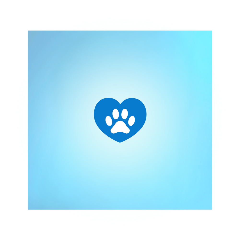 Corazón con huella (azul)